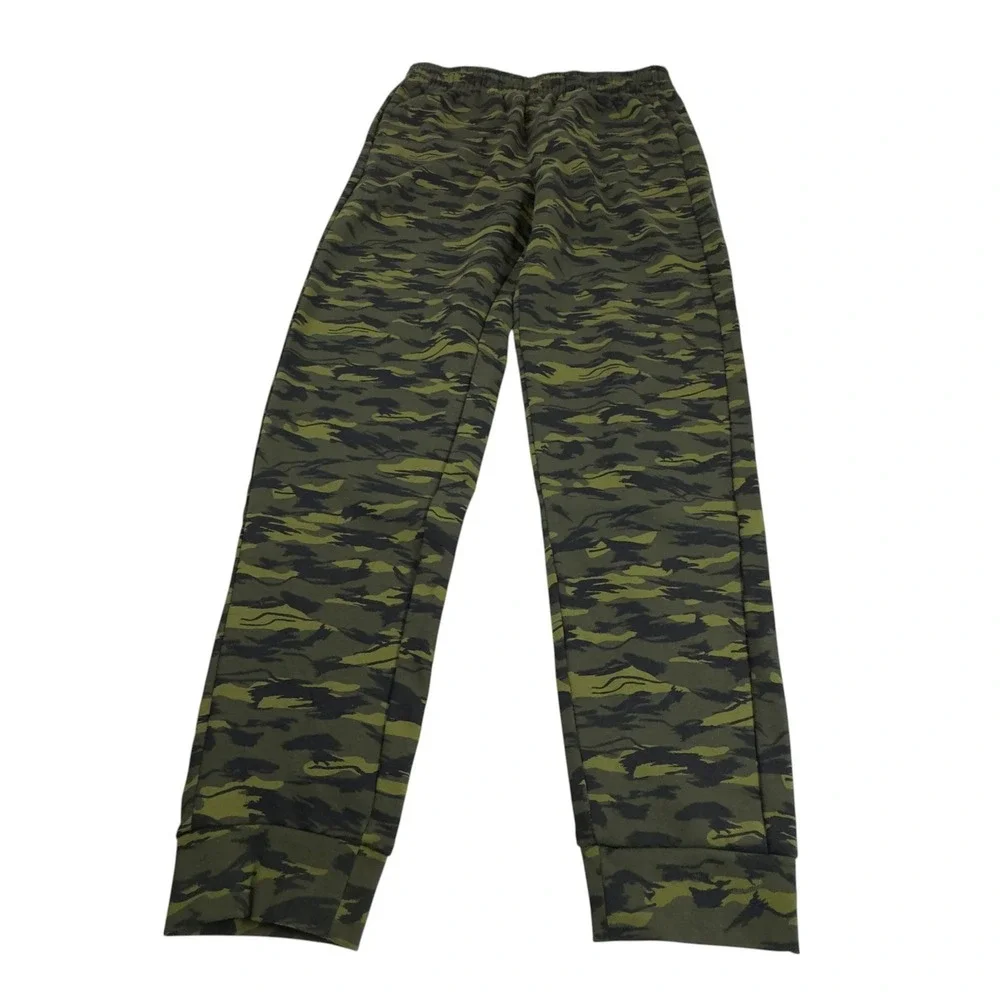 Carhartt Kids Fleece Camo Logo Sweatpants XL (18/20) Green Black Camo NEW $30